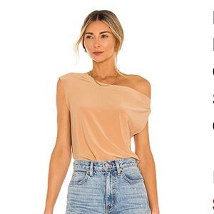 Norma Kamali Drop Shoulder Top In Nude Size Small New